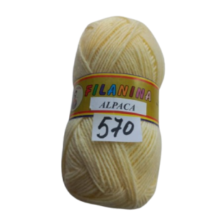 FIR ALPACA -30% LANA + 70% ACRYL, 250m/100g, COD 570-GALBEN PAI