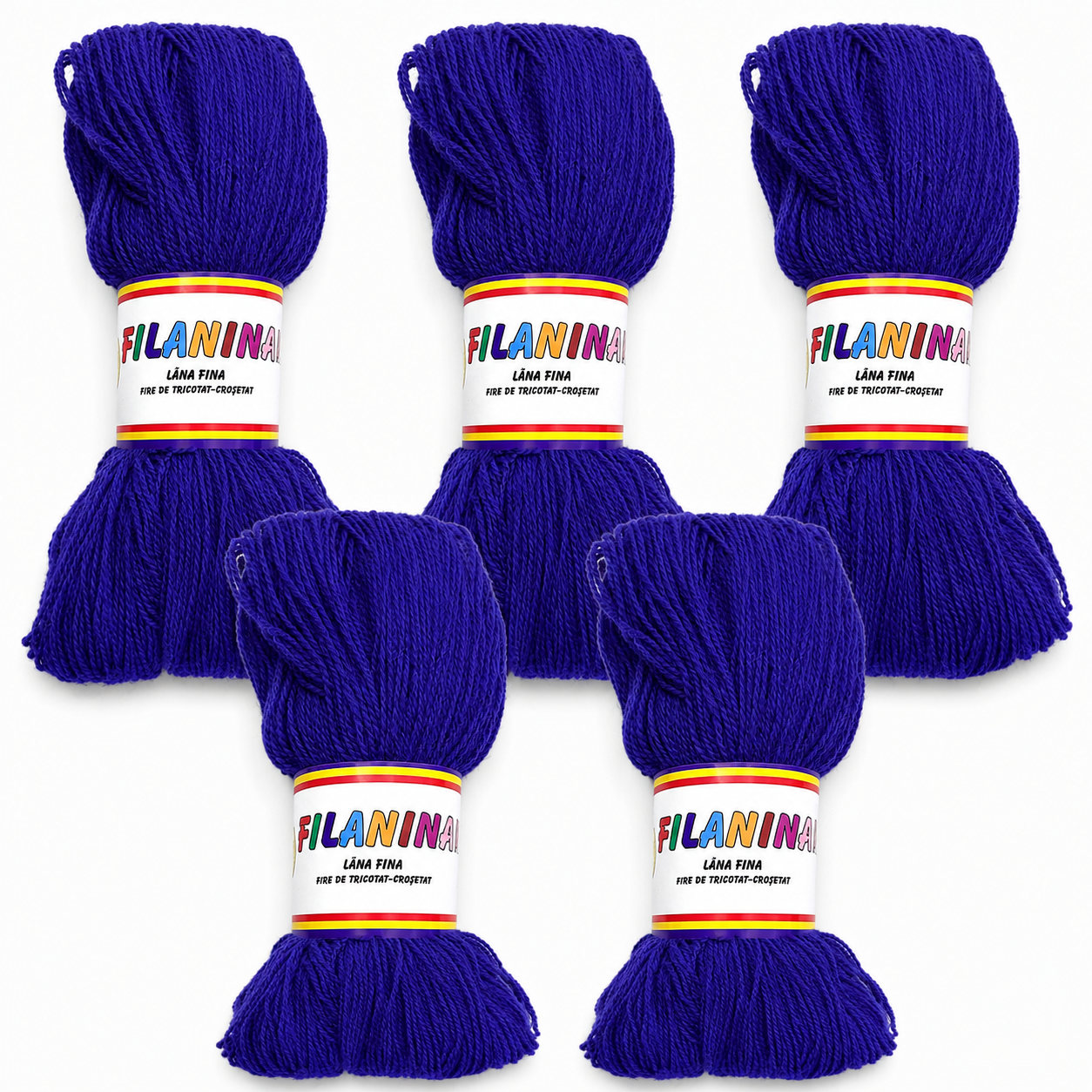 PACHET 500G/ PRET 45 LEI - ALBASTRU- 100% lana COD 136, 400M/100GR