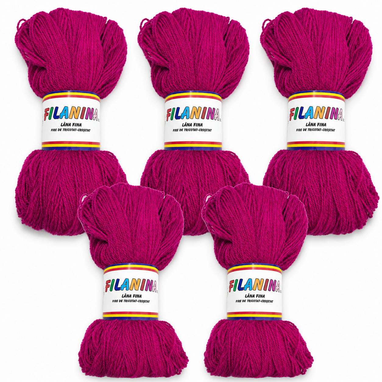 PACHET 500G/ PRET 45 LEI - ROSU RUBIN- 100% lana COD 140, 400M/100GR