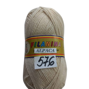 FIR ALPACA -30% LANA + 70% ACRYL, 250m/100g, COD 576- CREM