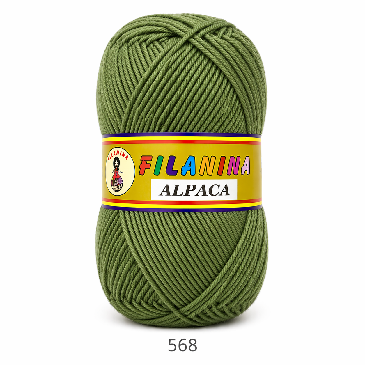FIR ALPACA -30% LANA + 70% ACRYL, 250m/100g, COD 568- VERDE