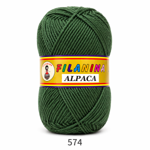FIR ALPACA -30% LANA + 70% ACRYL, 250m/100g, COD 574-VERDE INCHIS