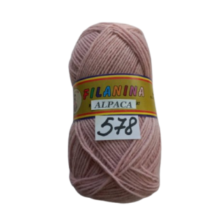 FIR ALPACA -30% LANA + 70% ACRYL, 250m/100g, COD 578- ROZ PUDRA