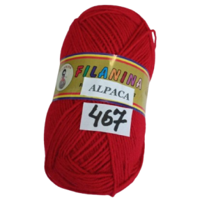 FIR ALPACA -30% LANA + 70% ACRYL, 250m/100g, COD 467- ROSU