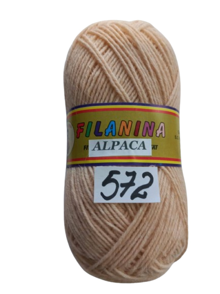 FIR ALPACA -30% LANA + 70% ACRYL, 250m/100g, COD 572-CAPUCINO