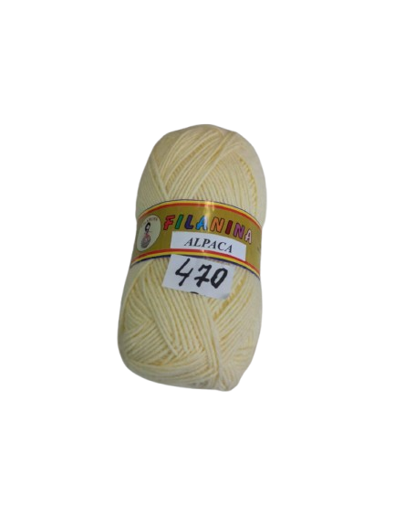 FIR ALPACA -30% LANA + 70% ACRYL, 250m/100g, COD 470-GALBEN PAI