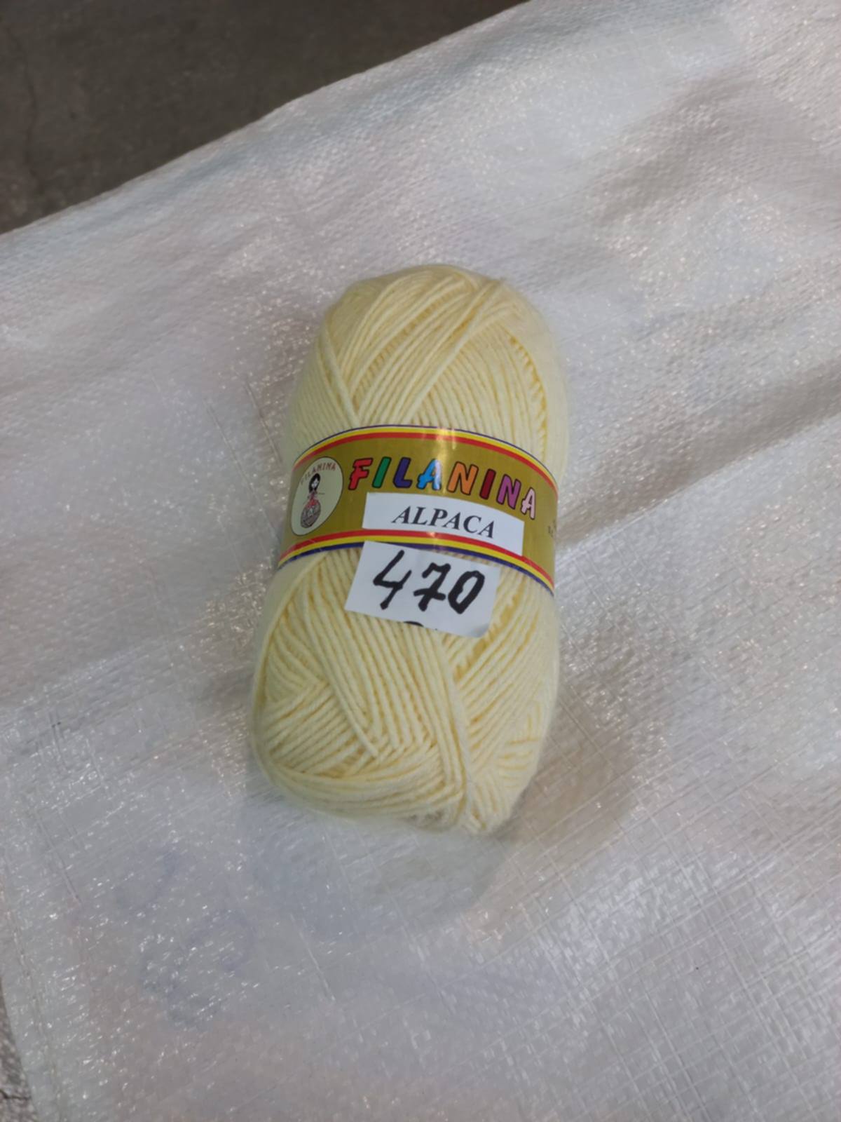 FIR ALPACA -30% LANA + 70% ACRYL, 250m/100g, COD 470-GALBEN PAI - imagine 2