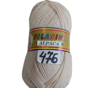 FIR ALPACA -30% LANA + 70% ACRYL, 250m/100g, COD 476- CREM