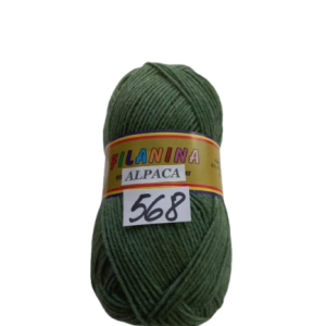 FIR ALPACA -30% LANA + 70% ACRYL, 250m/100g, COD 568- VERDE