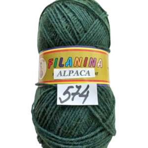 FIR ALPACA -30% LANA + 70% ACRYL, 250m/100g, COD 574-VERDE INCHIS