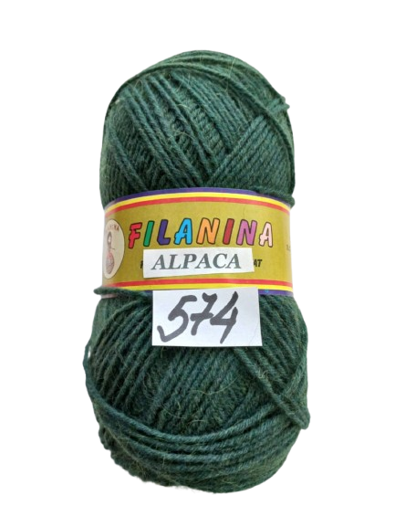 FIR ALPACA -30% LANA + 70% ACRYL, 250m/100g, COD 574-VERDE INCHIS