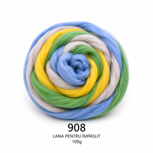 Lână pentru împâslit 100 g Degrade Armonie cod 908 Filanina