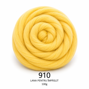 Lână pentru împâslit 100 g Galben Melanj cod 910 Filanina