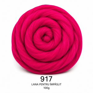 Lână pentru împâslit 100 g Roșu cod 917 Filanina