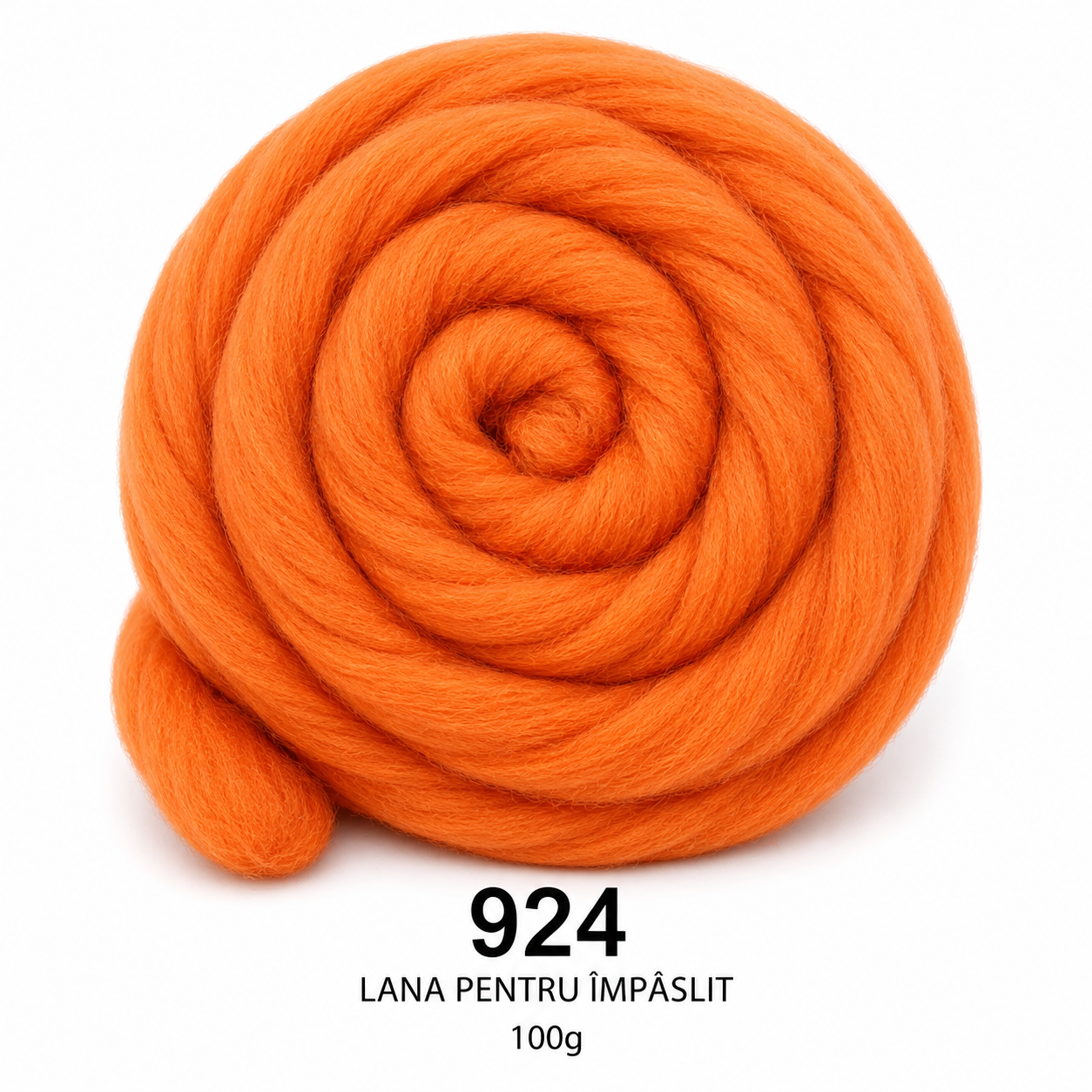 Lână pentru împâslit 100 g Portocaliu cod 924 Filanina