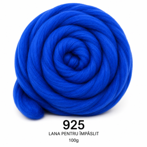 Lână pentru împâslit 100 g Albastru cod 925 Filanina