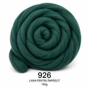 Lână pentru împâslit 100 g Verde Brad cod 926 Filanina