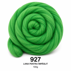 Lână pentru împâslit 100 g Verde Iarbă cod 927 Filanina